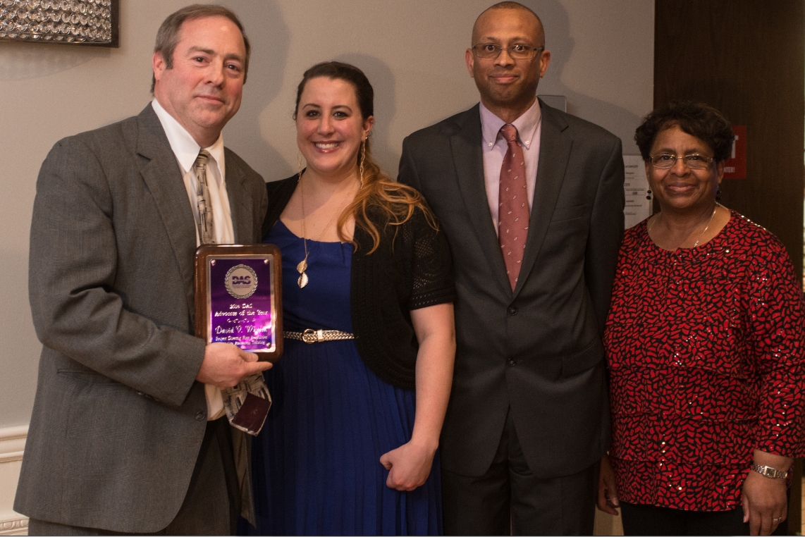Dave accepting the Disability 2016 Advocate of the Year award from Deaf Access Services