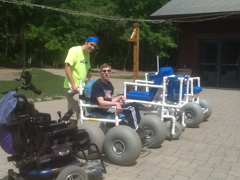 David Jr. in Beach Bubble Chair